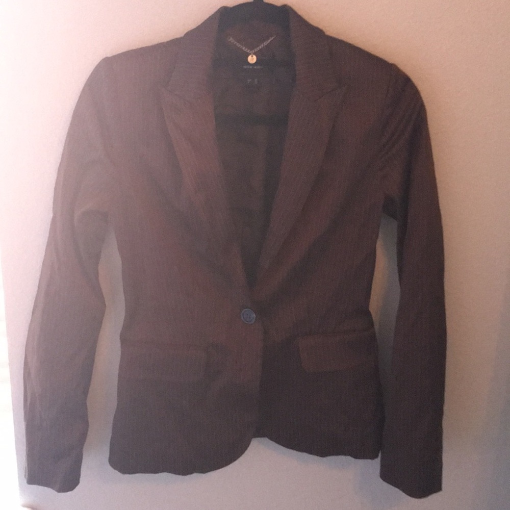 MNG Brown Pinstripe Suit Set